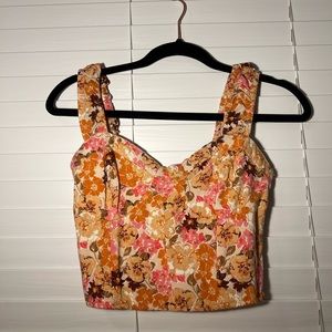 multi-color floral top